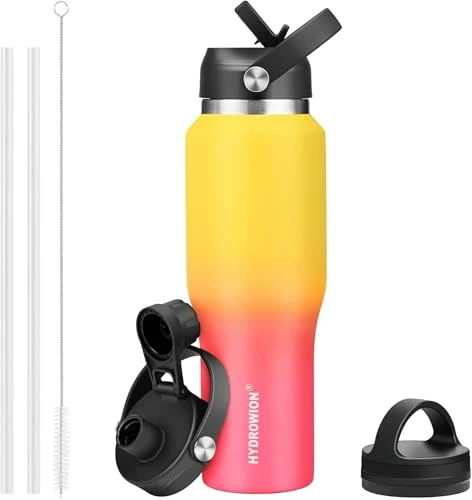 Minimalist Water Bottles with Straw Natural