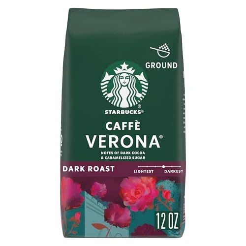 Recyclable Ground Coffee Caffè Verona Dark Roast 12 Ounce High-End