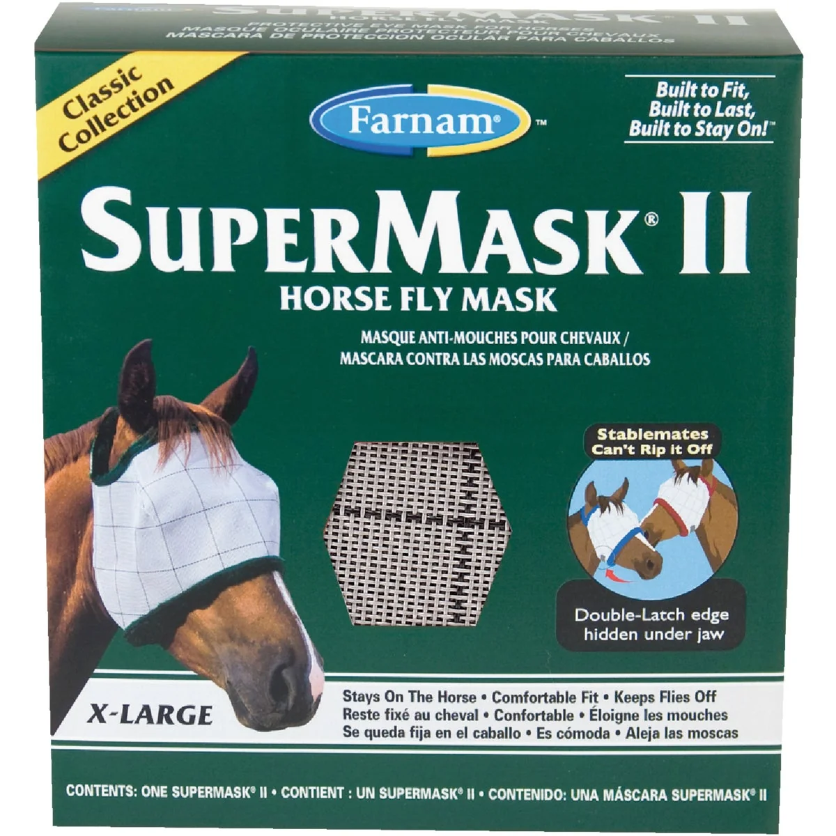 Efficient Farnam SuperMask II Extra Large Silver Horse Fly Mask Sustainable