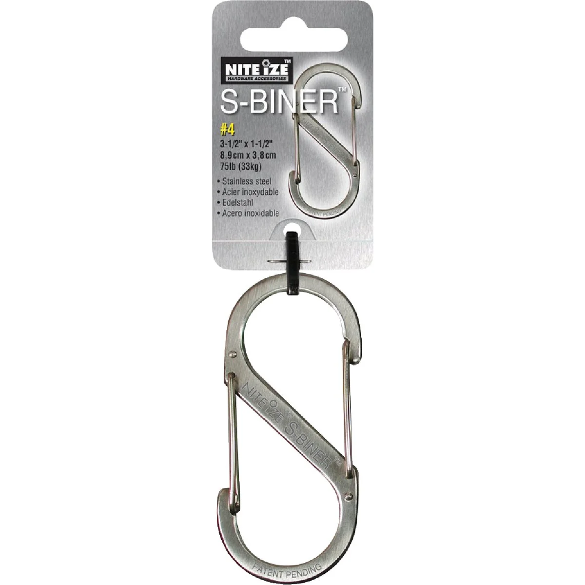 Traditional Nite Ize S-Biner Size 4 75 Lb. Capacity Stainless Steel S-Clip Key Ring Optimized