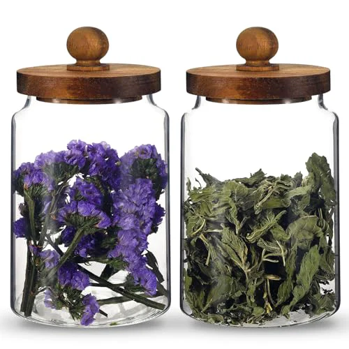 Smart Glass Spice Jar Coffee Sugar Container Airtight Glass Jar Food Storage Canisters Bottle for Kitchen Seasoning Tea Herb Overnight Oats Bar Parfait Snacks Secure