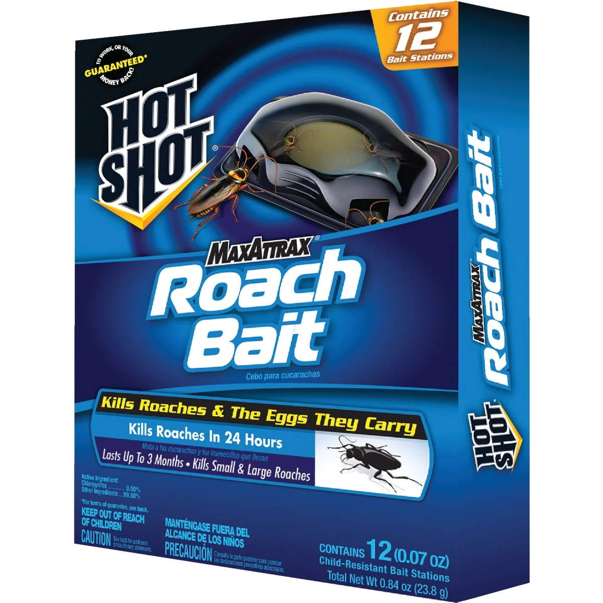 High-End Hot Shot Max Attrax 0.84 Oz. Solid Roach Bait Station 12-Pack Minimalist