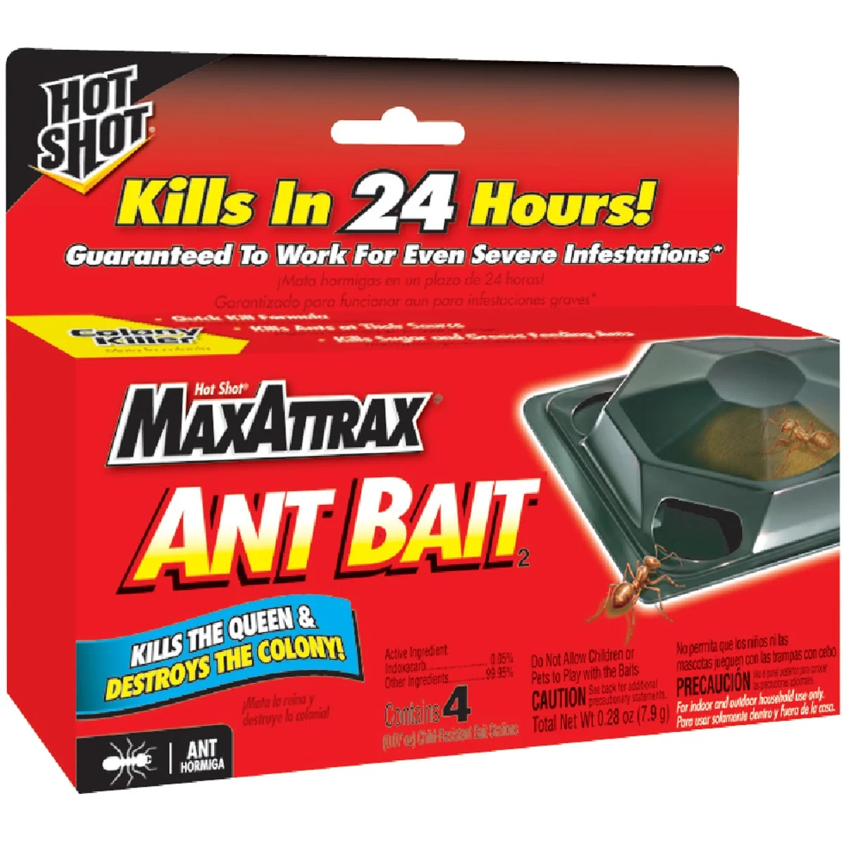 Effective Hot Shot MaxAttrax 0.28 Oz. Solid Ant Bait Station 4-Pack World-Class