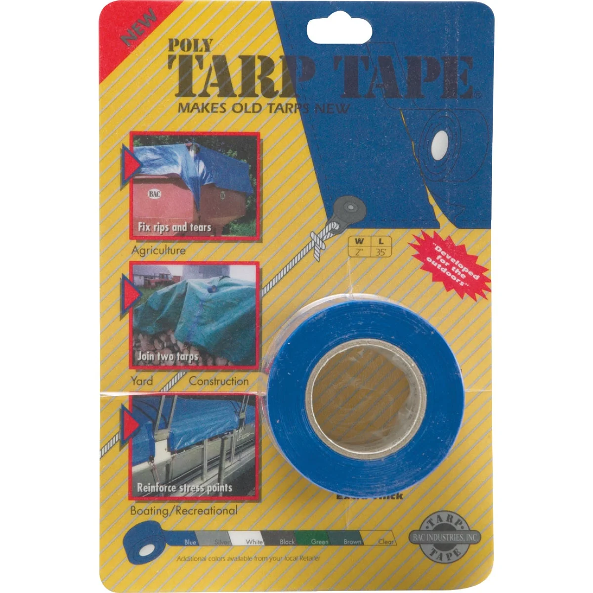 Sophisticated Gosport 35 Ft. x 2 In. Blue Tarp Repair Tape Sustainable