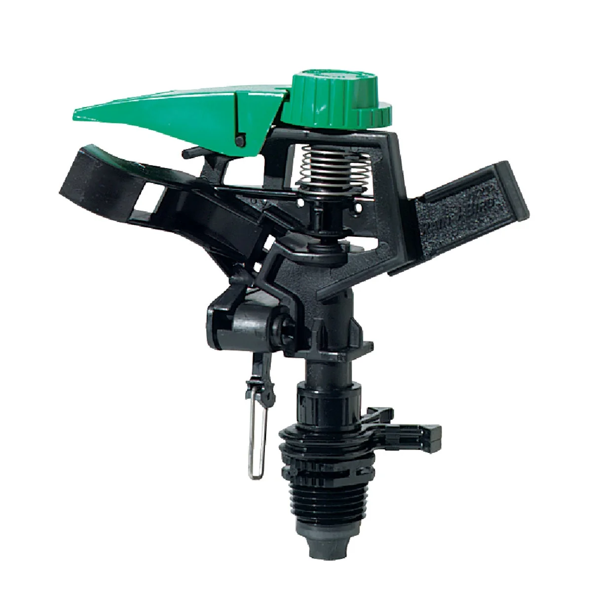Dependable Rain Bird Black Bird Plus Poly 25 Ft. to 41 Ft. Dia. Riser Mounted Impact Sprinkler Flexible