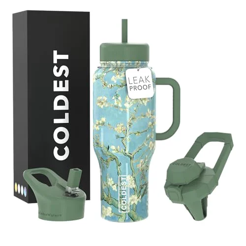 Detailed Coldest Tumbler with Handle and Straw Exceptional
