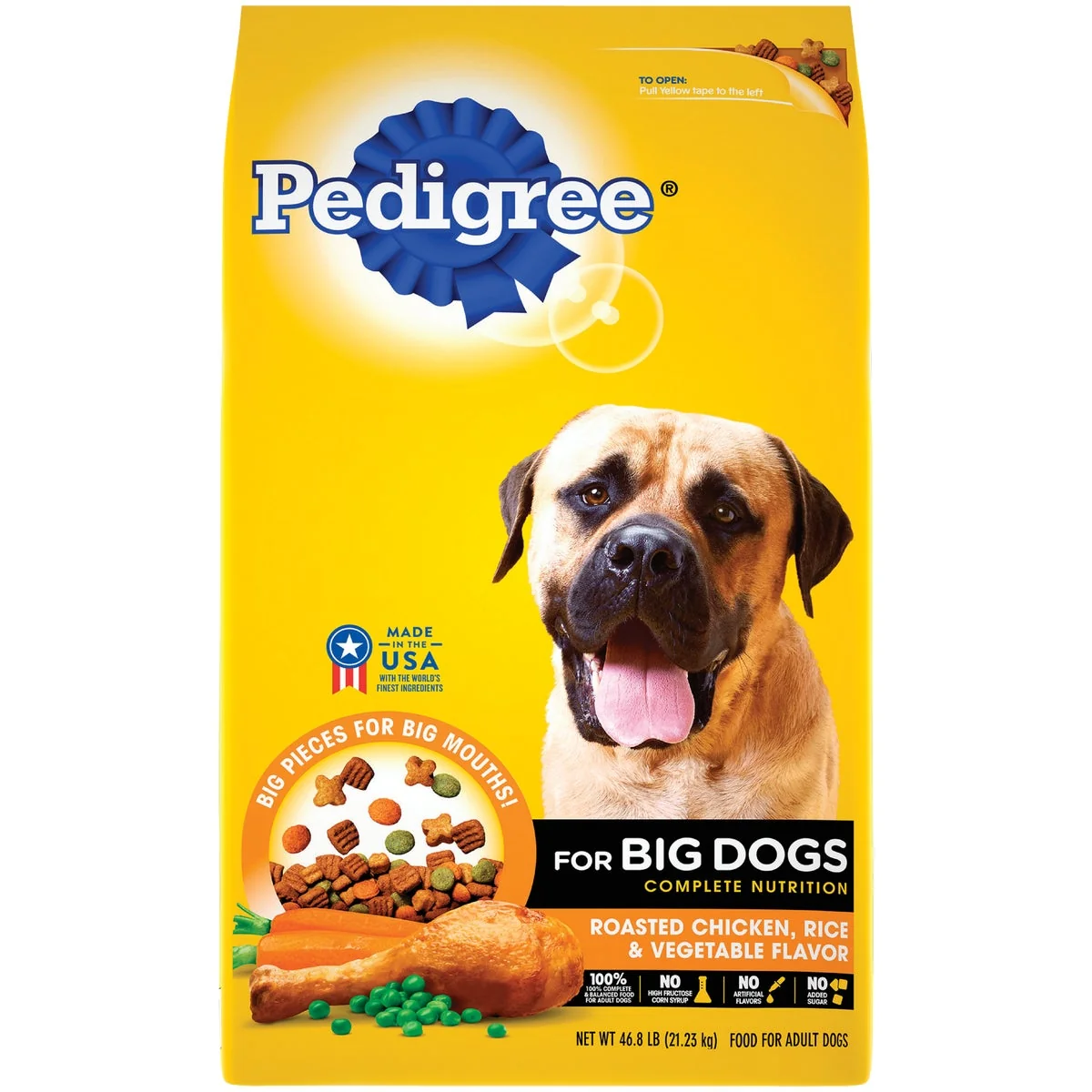 Casual Pedigree Complete Nutrition 46.8 Lb. Roasted Chicken Rice Vegetable Large Breed Adult Dry Dog Food User-Friendly