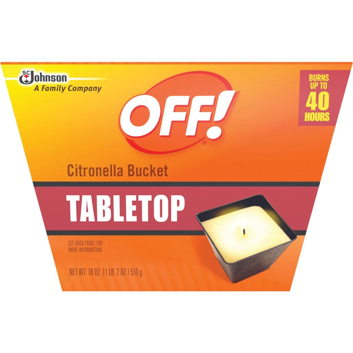 Sustainable OFF 18 Oz. 1-Wick Tabletop Citronella Candle User-Friendly