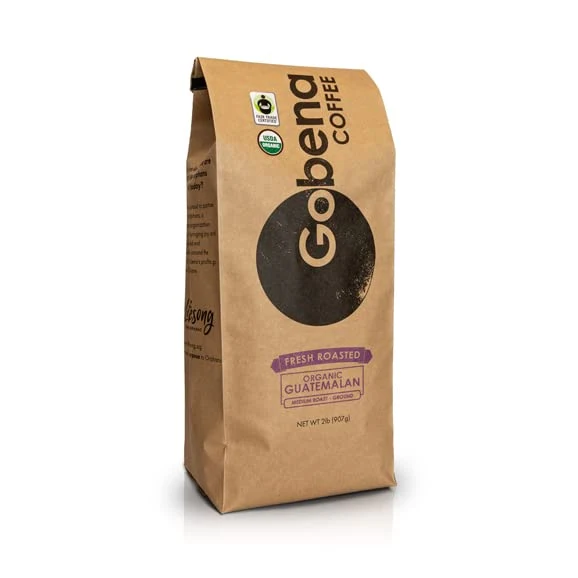 Next-Generation Coffee 2lb Fair Trade Organic Guatemalan Ground Medium Roast 32 Ounce Long-Lasting