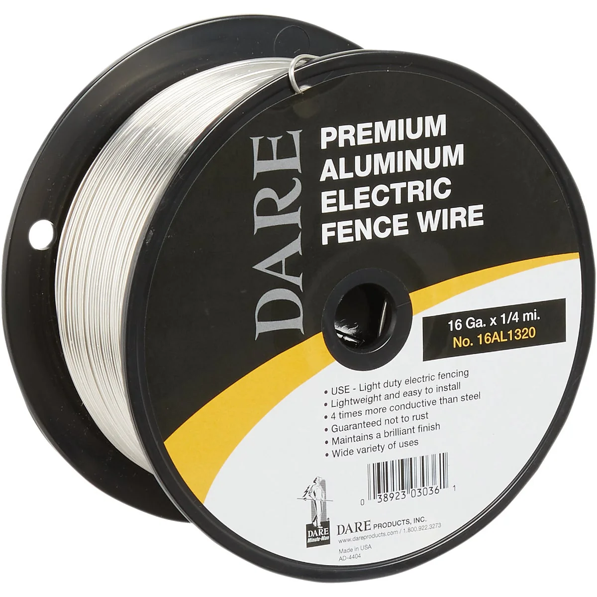 Solid Dare 1 4-Mile x 16 Ga. Aluminum Electric Fence Wire Natural