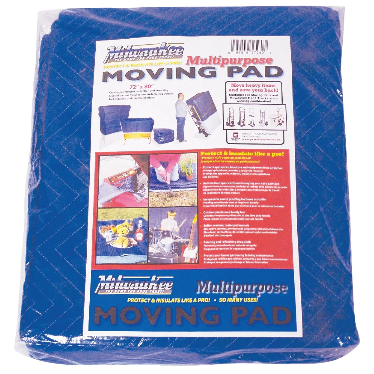 Powerful Milwaukee 72 In. W. x 80 In. L. Multipurpose Moving Blanket Quality