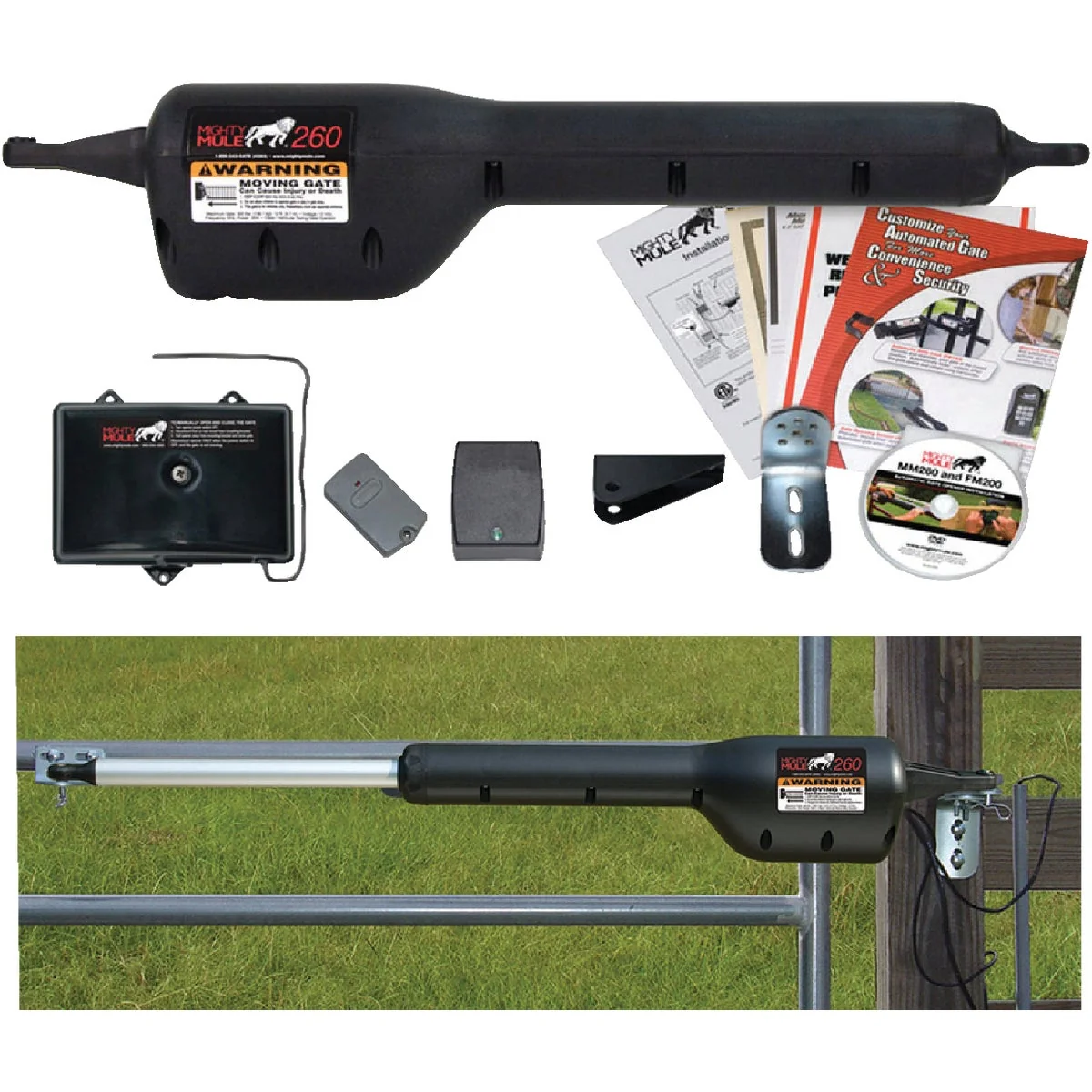 Long-Lasting Mighty Mule MM271 12 Ft. 300 Lb. Single Gate Opener Kit User-Friendly