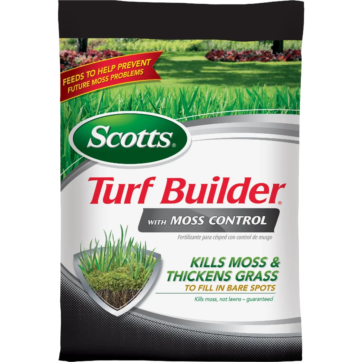 Original Scotts Turf Builder with Moss Control 25 Lb. 5000 Sq. Ft. 23-0-3 Lawn Fertilizer Unique
