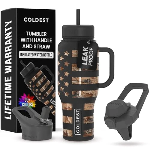 Minimalist Coldest Tumbler with Handle and Straw Flexible