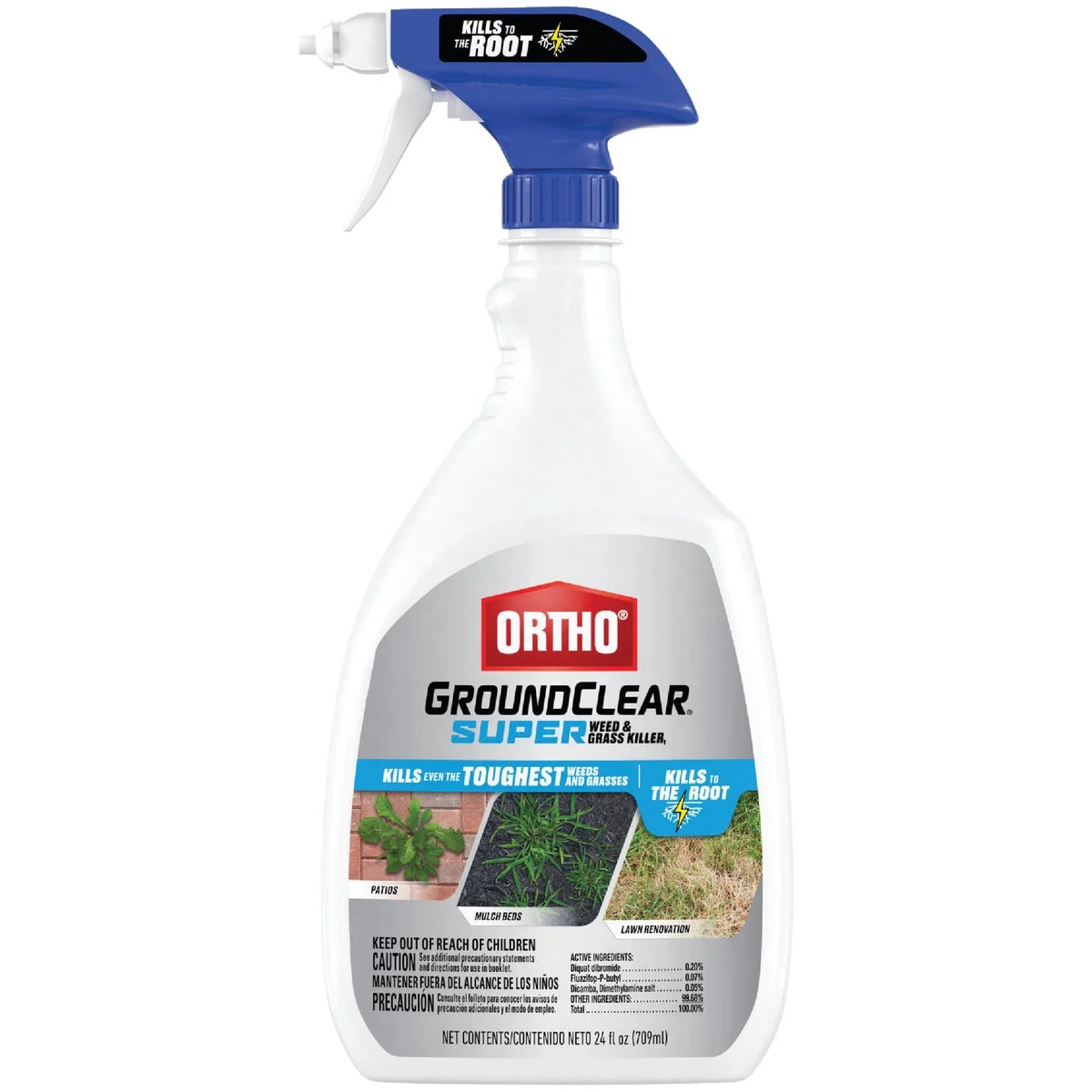 Minimalist Ortho GroundClear Super 24 Oz. Ready To Use Trigger Spray Weed Grass Killer Smart
