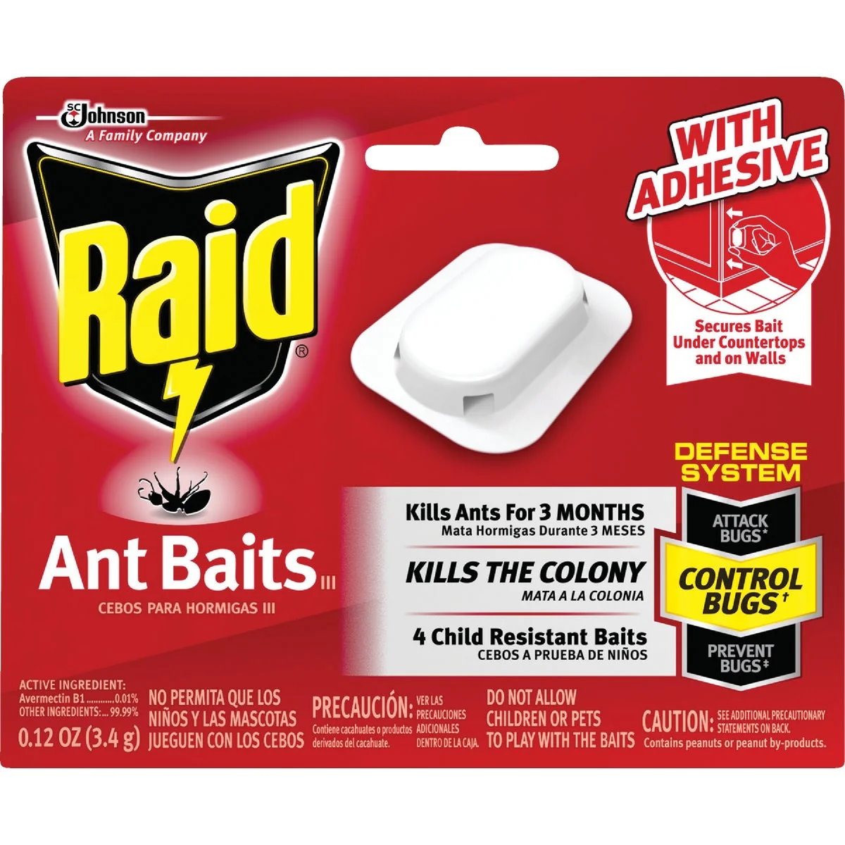 Fine Raid 0.24 Oz. Solid Ant Bait Station 4-Pack Durable