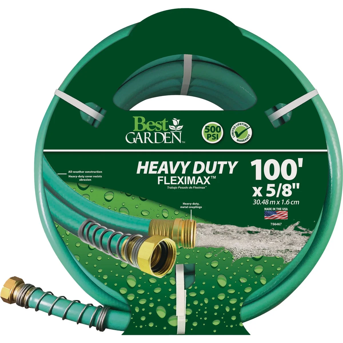 Smooth Garden 5 8 In. x 100 Ft. FlexiMAX Heavy Duty Hose Excellent