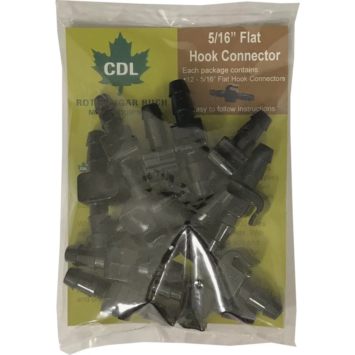 Fine CDL 5 16 In. Maple Line Flat Connector 12-Pack Recyclable
