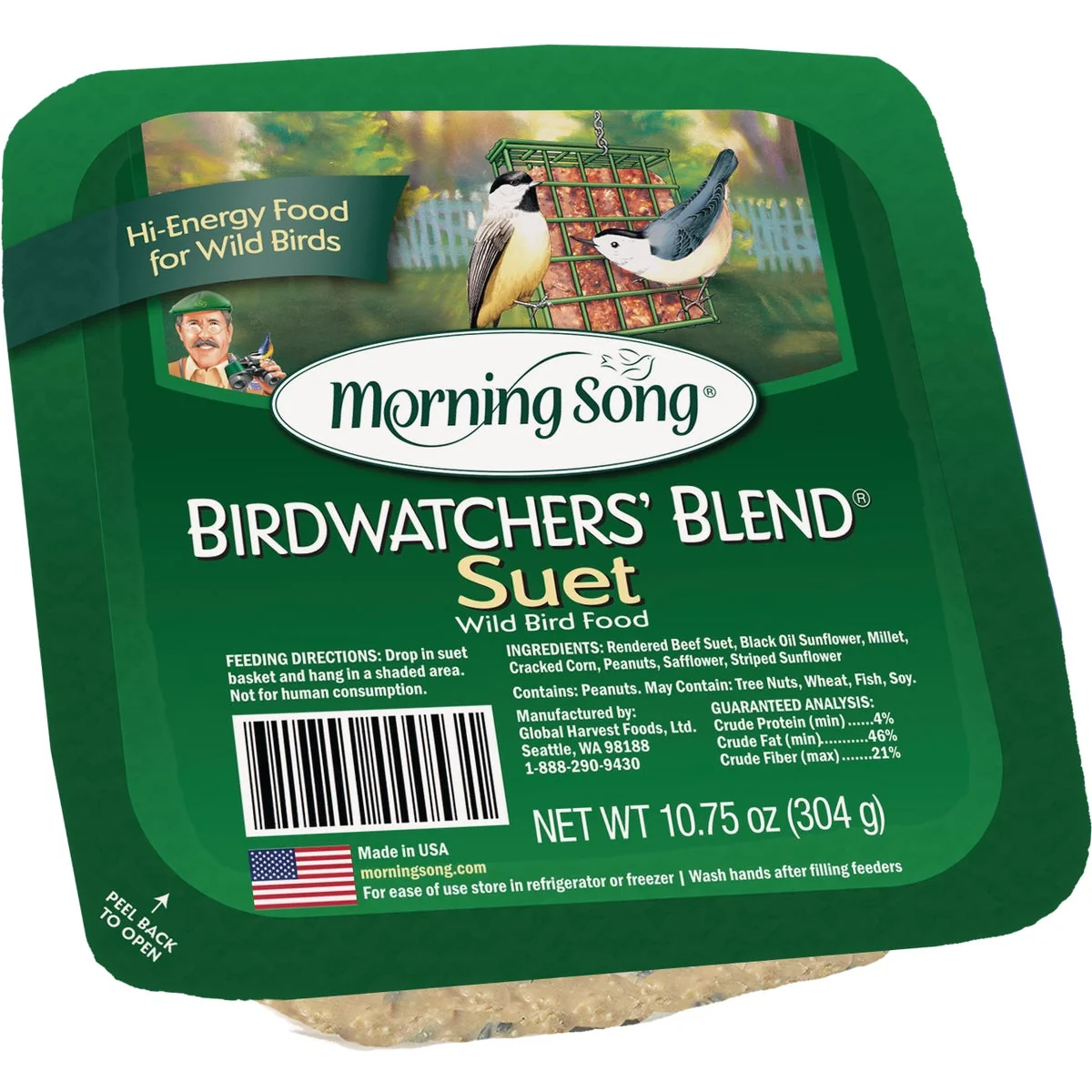 Recyclable Morning Song 10.75 Oz. Birdwatcher’s Blend Suet Next-Generation