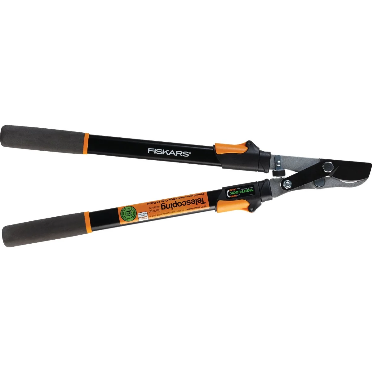 Solid Fiskars Power-Lever 37 In. Steel Telescopic Bypass Lopper High-Quality