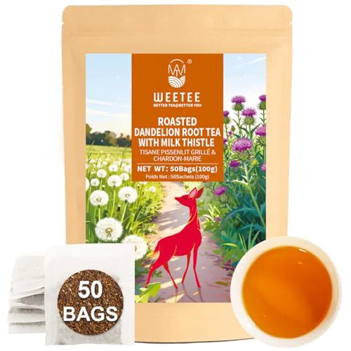 Casual Roasted Dandelion Root Tea with Milk Thistle 50 Count Innovative