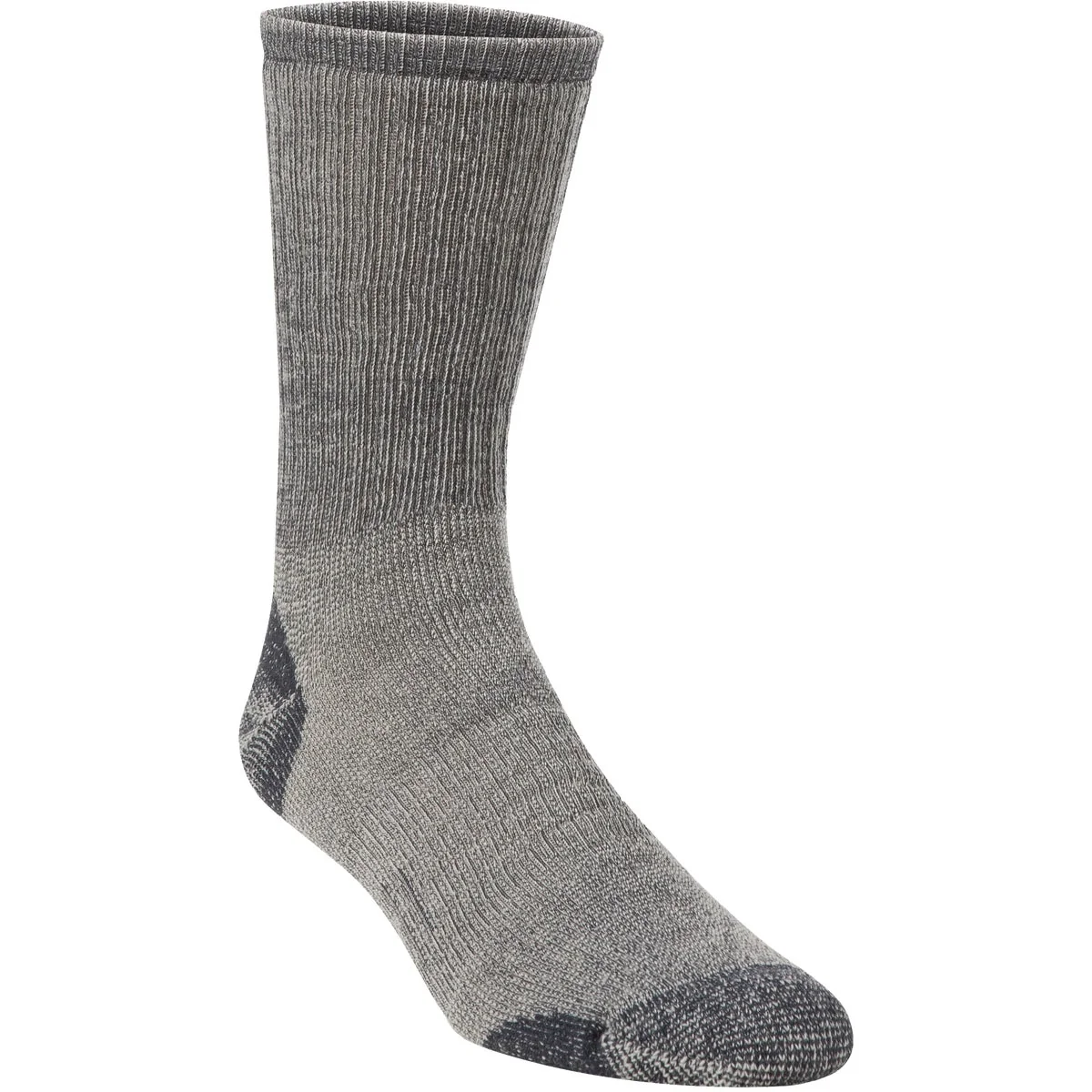 Genuine Hiwassee Trading Company Men’s Extra Large Charcoal Medium Weight Hiking Crew Sock Relaxed