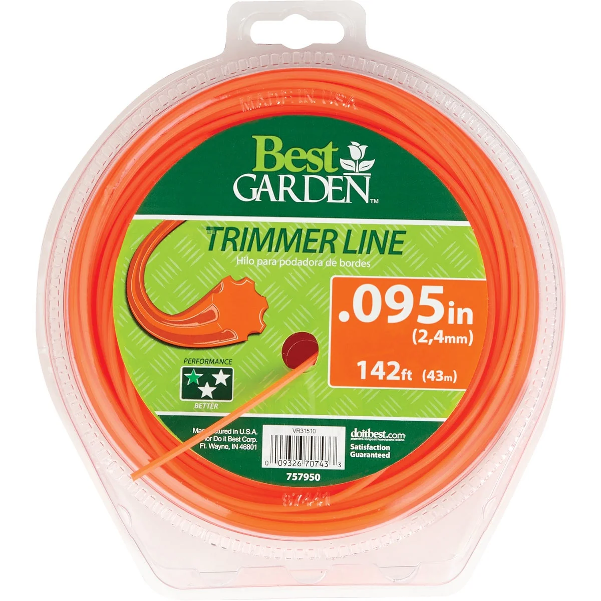 High-Grade Garden 0.095 In. x 142 Ft. 7-Point Trimmer Line Refined