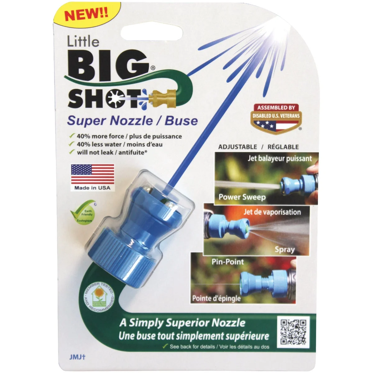 Efficient Little Big Shot Thermoplastic Adjustable Twist Hose Nozzle Reusable