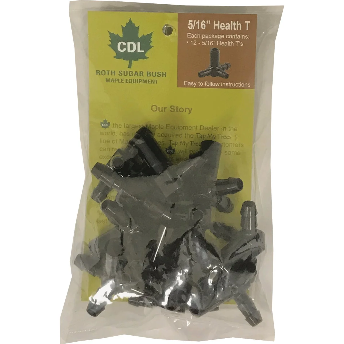 Exclusive CDL 5 16 In. Maple Tubing Tee 12-Pack Flexible