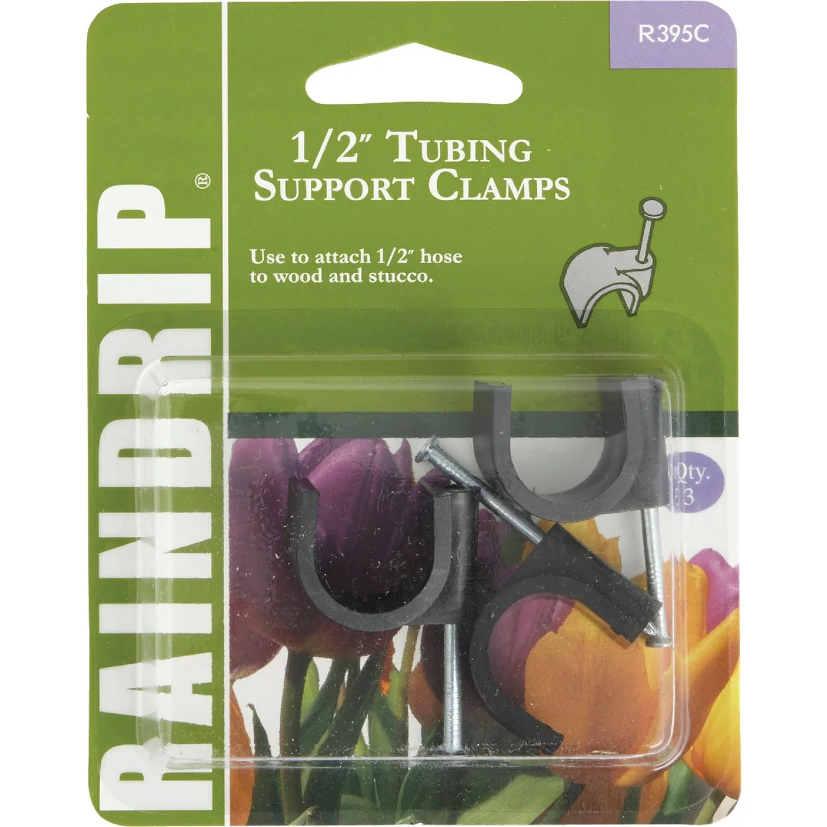Eco-Friendly Raindrip 1 2 In. Tubing Mounting Clamp 3-Pack Clean