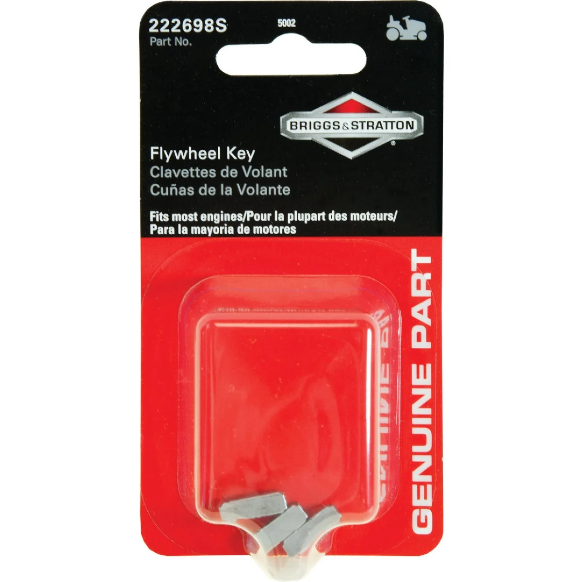 Professional Briggs Stratton 222698S Flywheel Key 3-Count Detailed