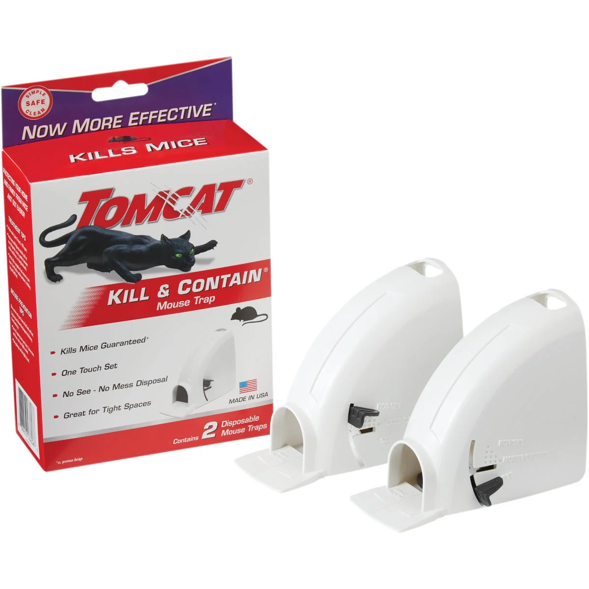 Efficient Tomcat Kill Contain Mechanical Mouse Trap 2-Pack Outstanding
