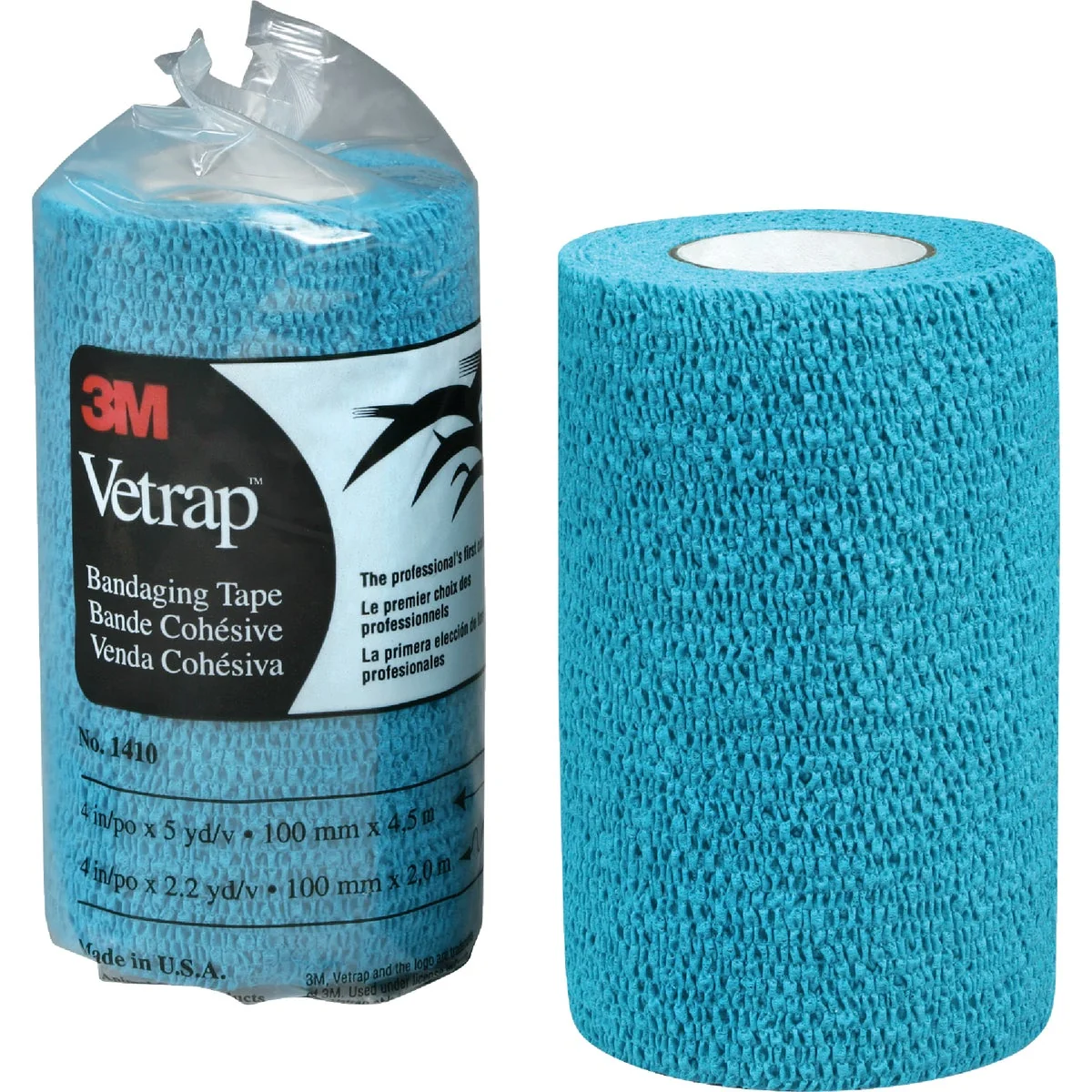 Easy-to-Use 3M Vetrap 4 In. x 5 Yd. Blue Bandaging Wrap Fashionable
