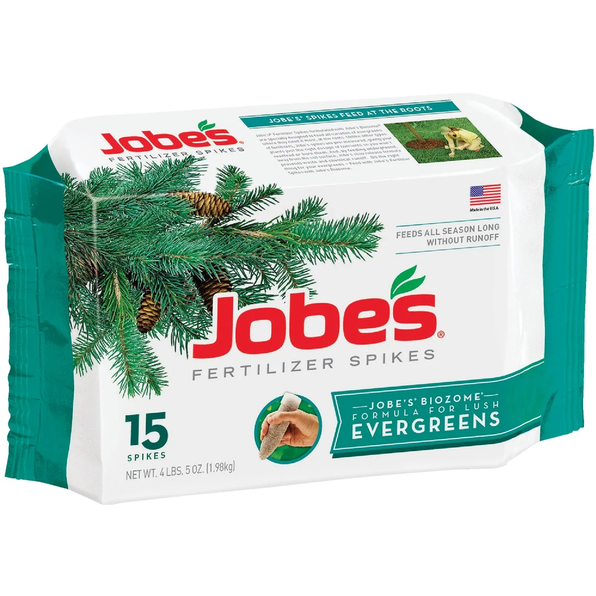 Practical Jobe’s Evergreen 13-3-4 Tree Shrub Fertilizer Spikes 15-Pack Fine Crafted