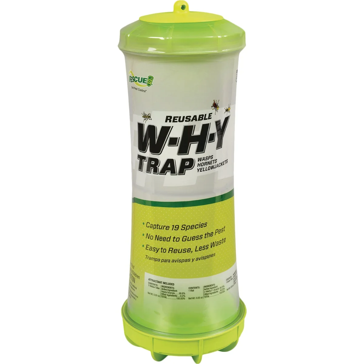 Original Rescue WHY Reusable Wasp Hornet Yellow Jacket Trap Dependable