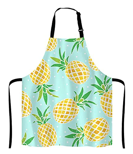 Next-Generation Watercolor Pineapple Apron for Women and Men Artisan
