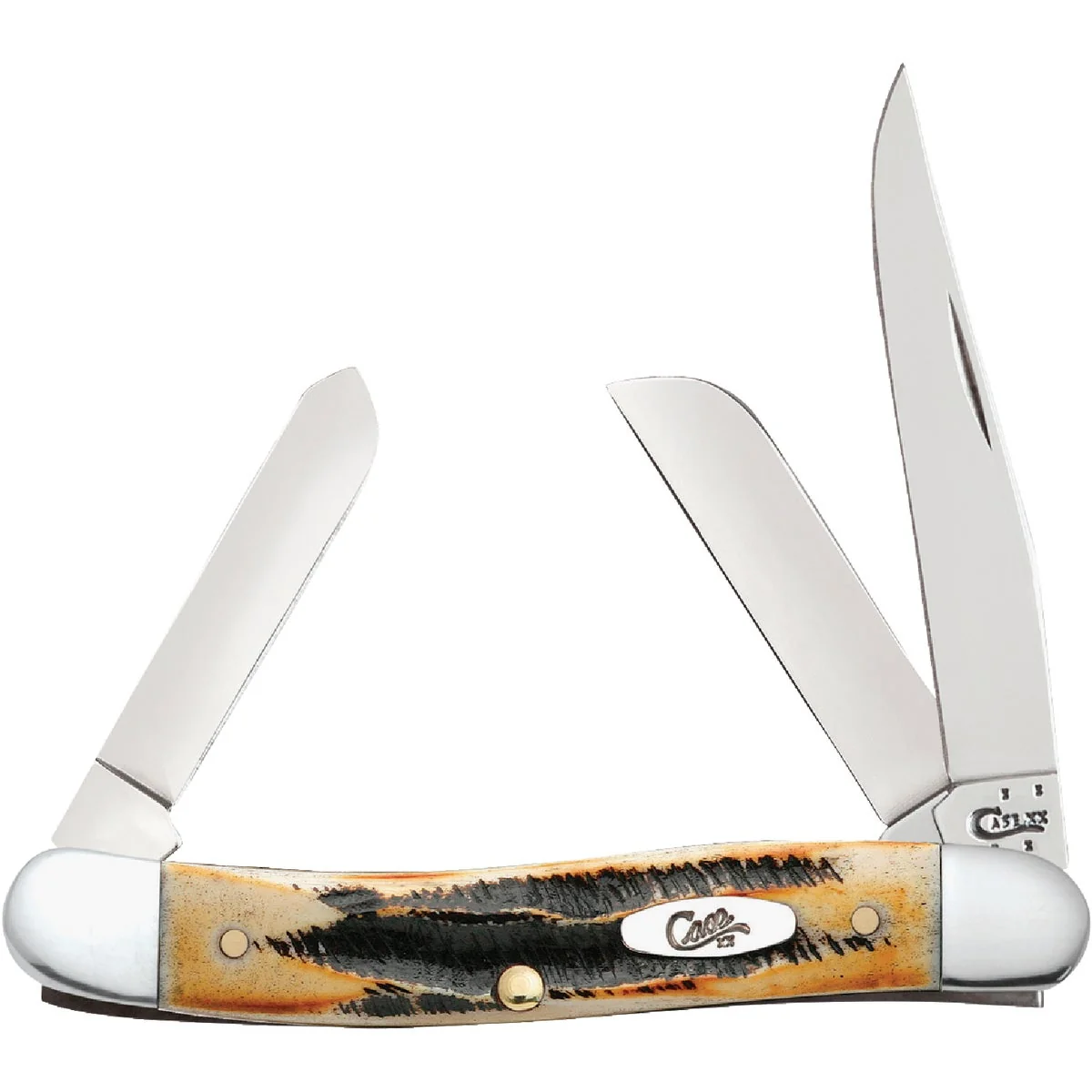 Official Case 6.5 BoneStag Medium Stockman 2.57 In. 1.88 In. 1.71 In. Folding Knife Genuine