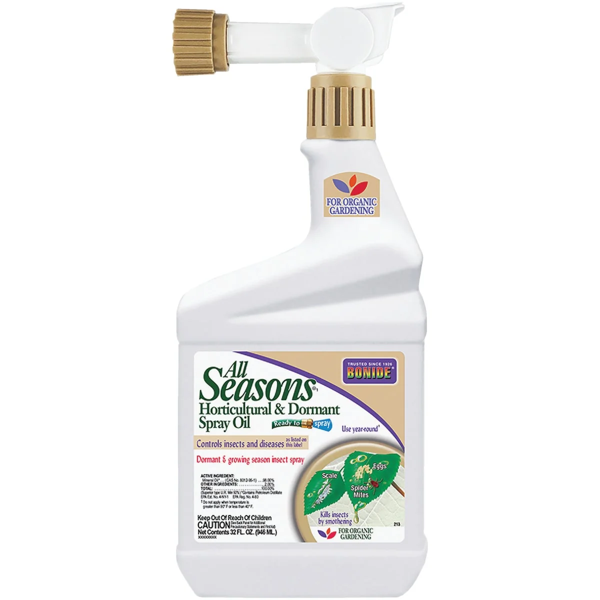 Long-Lasting Bonide All Seasons 32 Oz. Ready To Spray Hose End Dormant Horticultural Oil Effective
