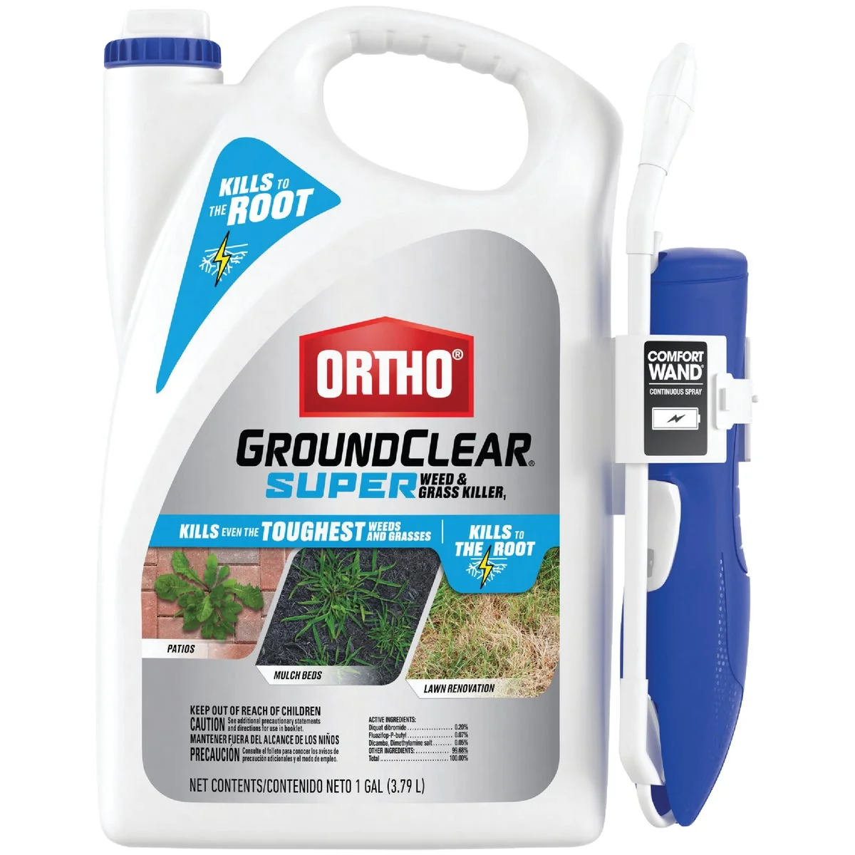 Lightweight Ortho GroundClear Super 1 Gal. Ready To Use Wand Sprayer Weed Grass Killer Reusable