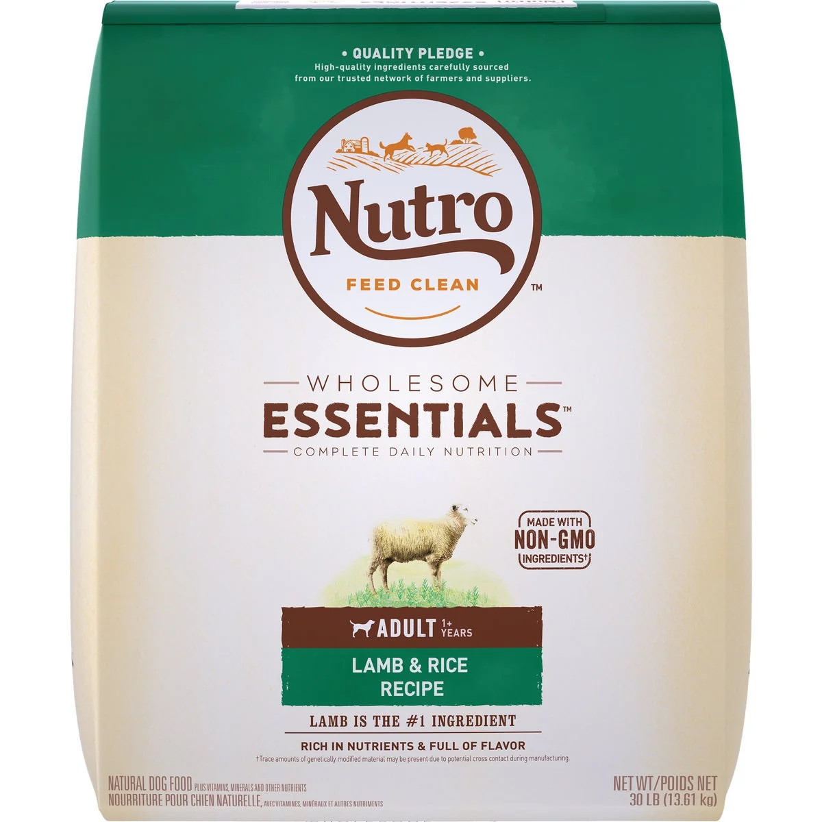 Reliable Nutro Wholesome Essentials 30 Lb. Lamb Rice Adult Dry Dog Food High-Quality