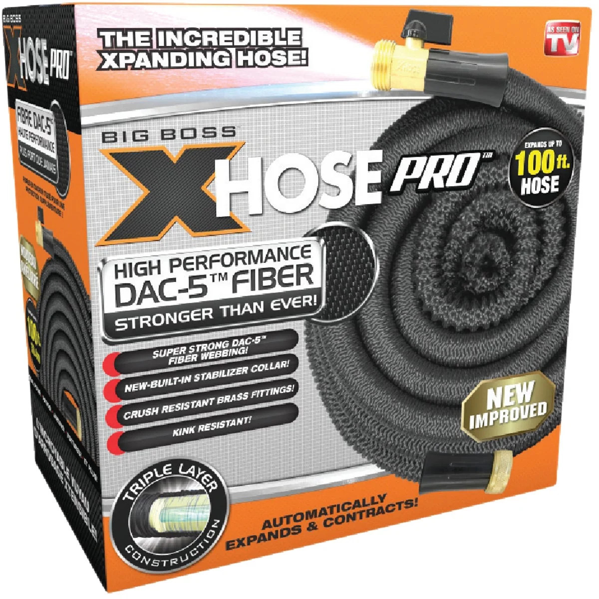 High-End Big Boss XHose Pro 5 8 In. Dia. X 100 Ft. L. Expandable Hose Durable