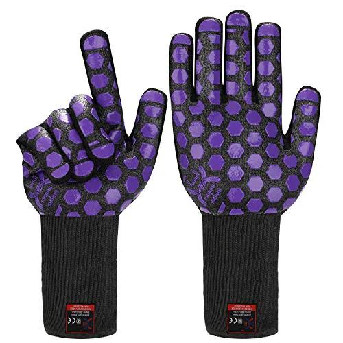 Secure Heat Resistant Oven Glove 2 Count User-Friendly