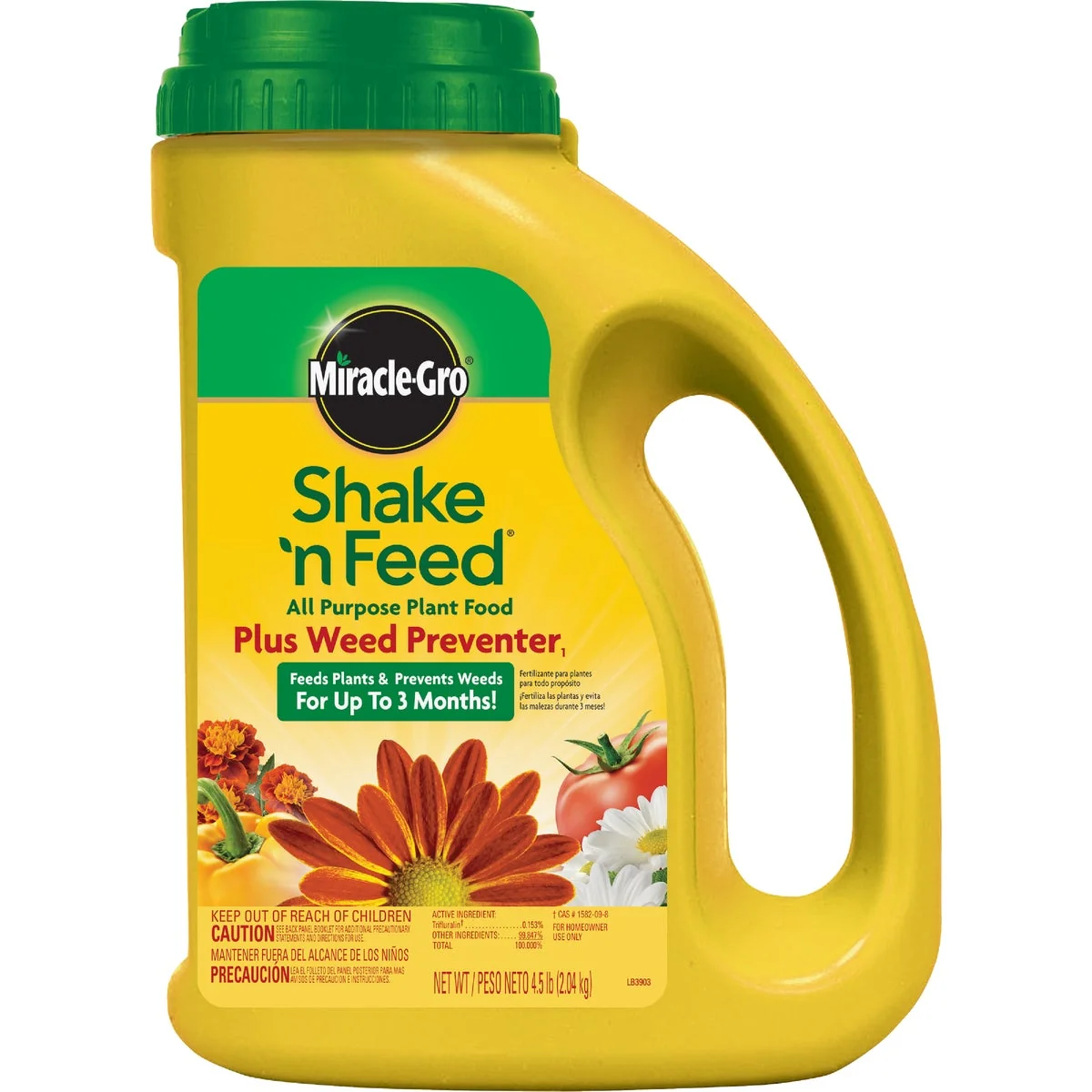 Crafted -Gro Shake N’ Feed 4.5 Lb. 10-10-10 All-Purpose Dry Plant Food Plus Grass Weed Preventer Refined