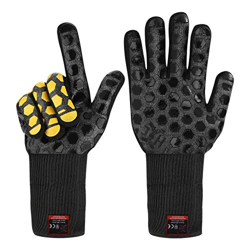Breathable Heat Resistant Oven Glove 2 Count Professional