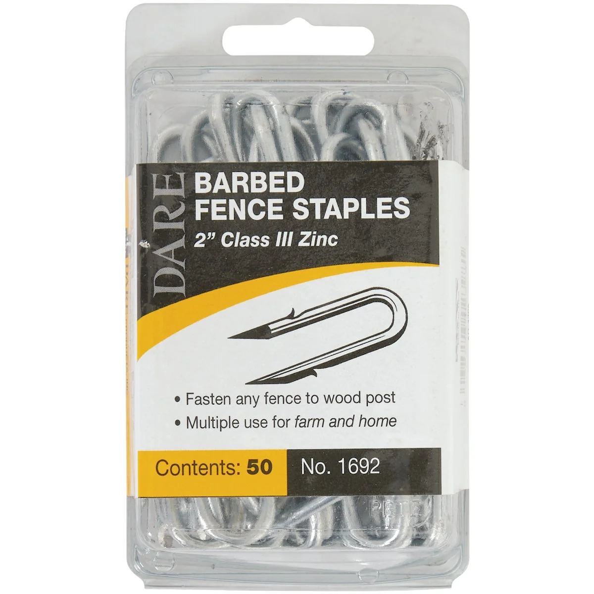 Modern Dare 2 In. x 9 Ga. Galvanized Barbed Staple 50-Count Convenient