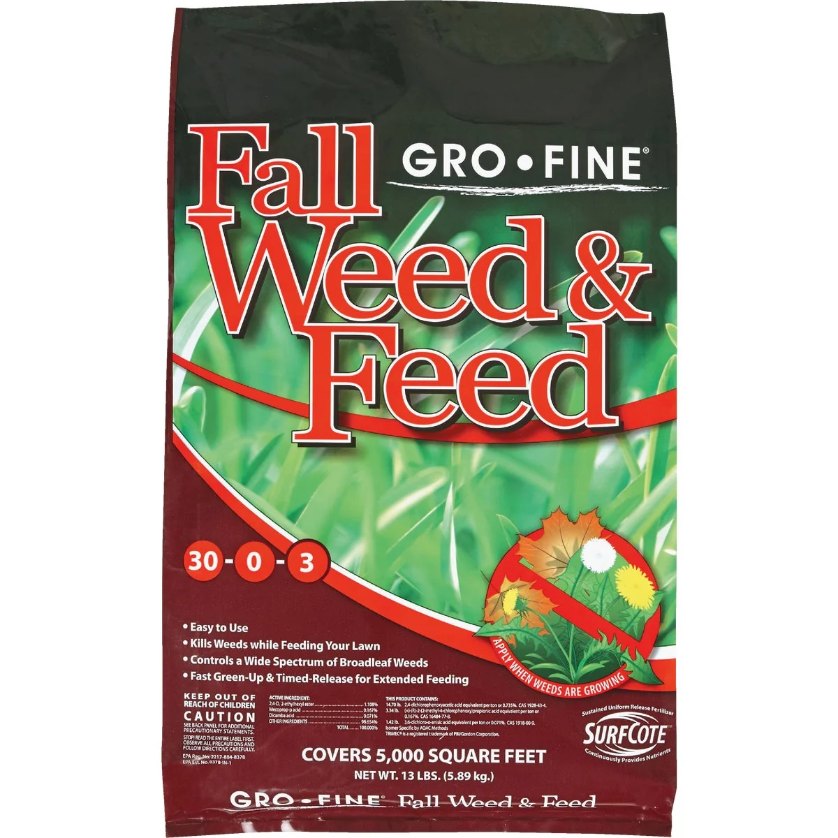 Carefully Designed Gro-Fine 13 Lb. 5000 Sq. Ft. 28-0-6 Winterizer Fall Weed Feed Fertilizer Luxury