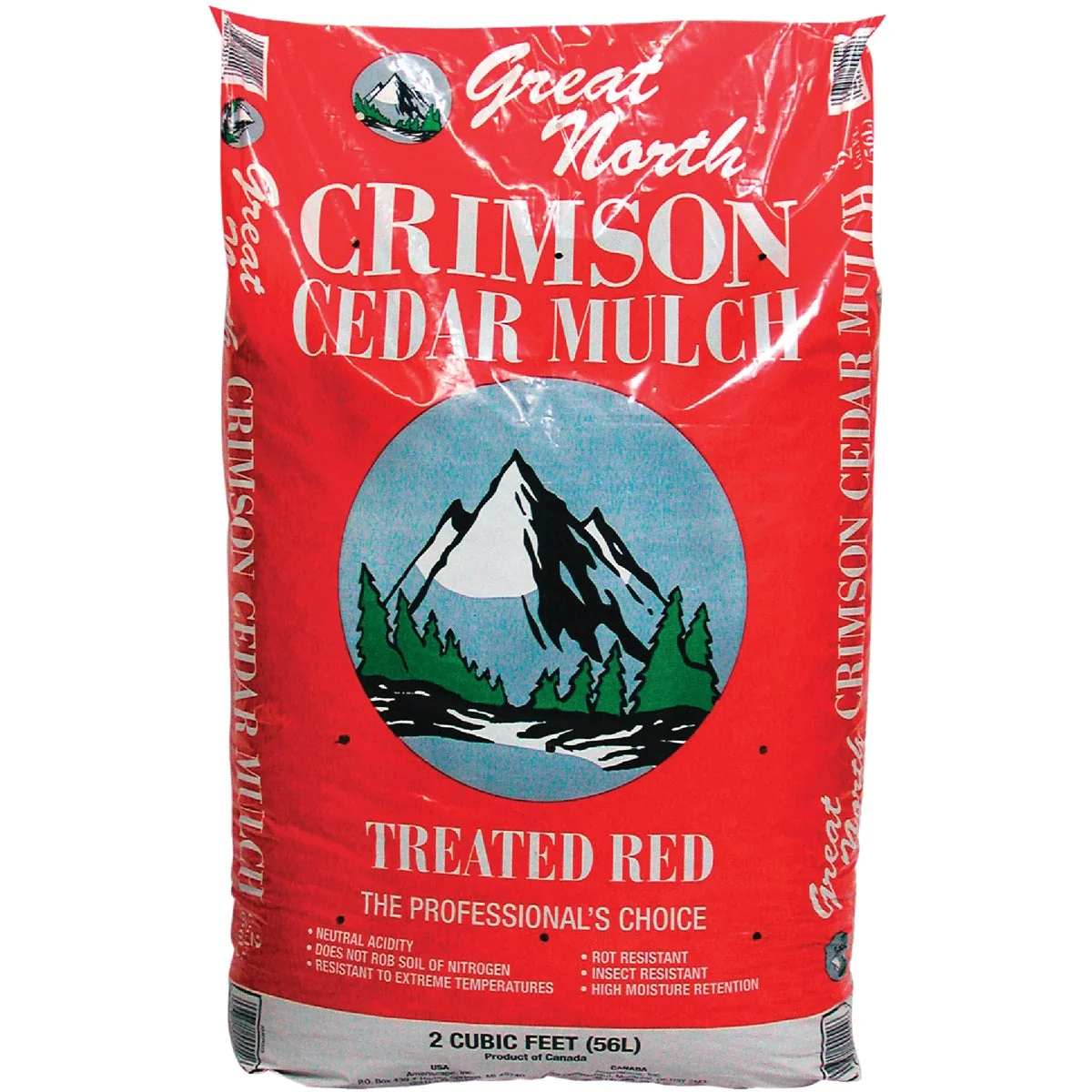 Clean Great North 2 Cu. Ft. Dyed Red Cedar Mulch Official