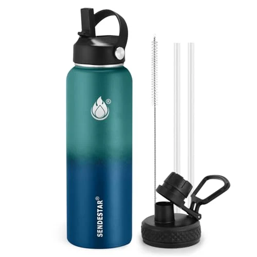 Modern Insulated Water Bottle 40 oz with Straw User-Friendly