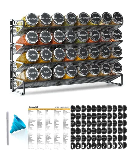 Innovative Spice Rack Organizer with 32 Spice Jars 32 Count Outstanding