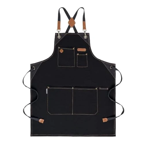 Selected Chef Apron Recycled Cotton Kitchen Apron with an Adjustable Neck with Long Ties Sustainable